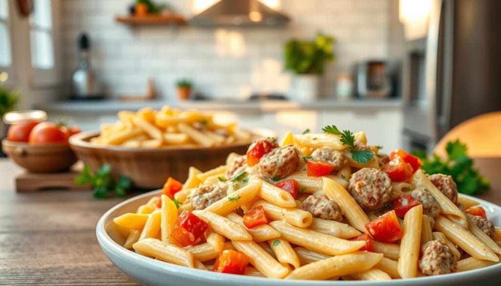 chicken apple sausage pasta