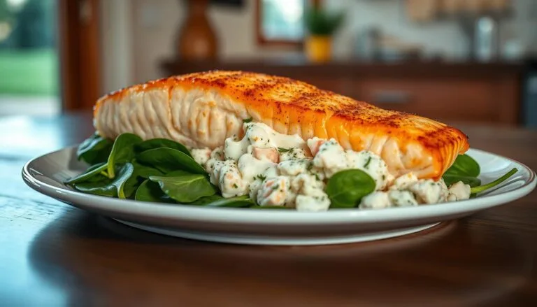 crab stuffed salmon