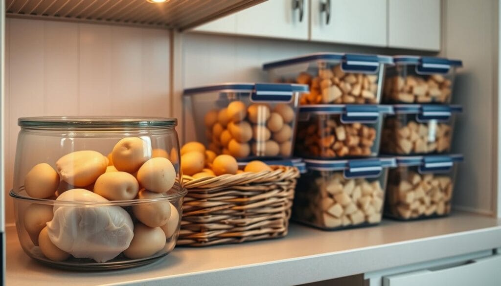 food storage for chicken and potatoes