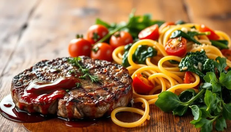 steak and pasta