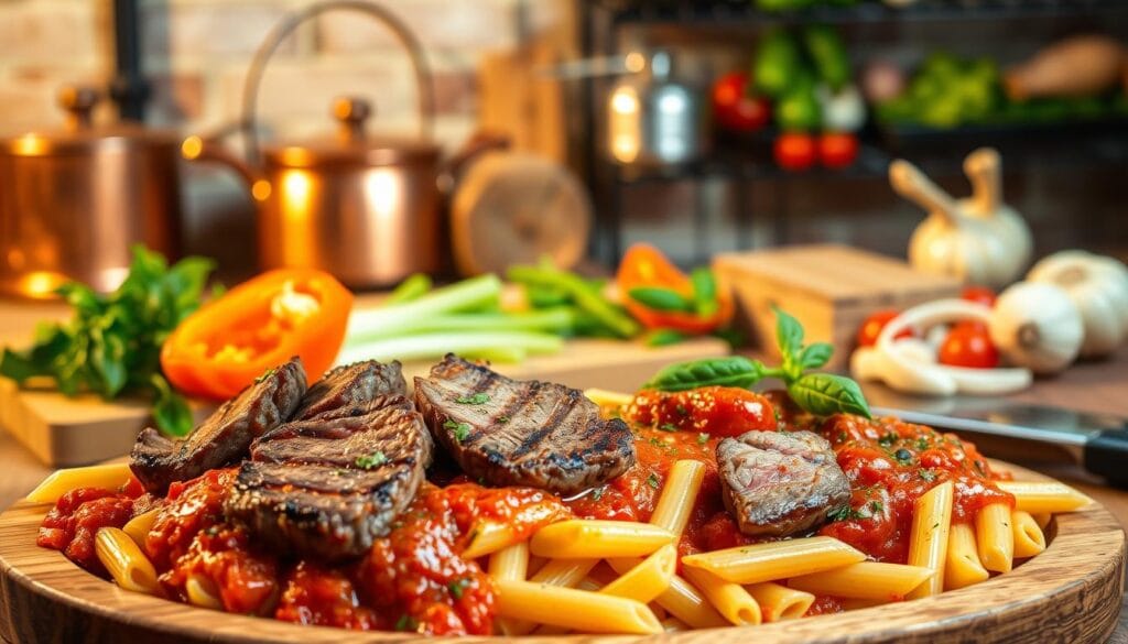 steak pasta recipe